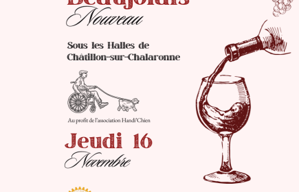 Venez déguster le Beaujolais Nouveau du Club de Chatillon-Vonnas, au projet de l'association Handi'Chien